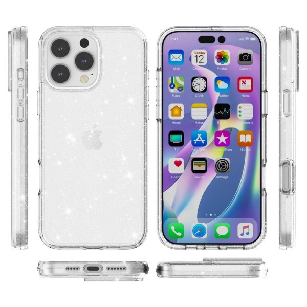 EIDERWOOD iPhone 16 Pro Max Hybrid Plastik Cover - Hvid Glitter Cheap