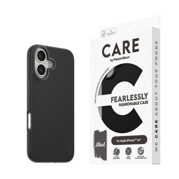 CARE by PanzerGlass iPhone 16 FASHION Fearlessly Fashionable Case - Black Fashion