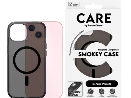 CARE by PanzerGlass iPhone 15 FLAGSHIP Urban Combat Case - MagSafe Kompatibel - Smokey   Black Hot on Sale