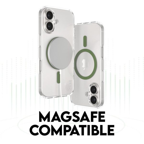 CARE by PanzerGlass iPhone 16 FLAGSHIP Urban Combat Case - MagSafe Kompatibel - Transparent   Piquant Green Online now