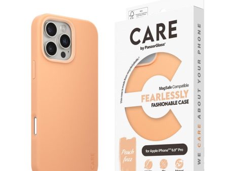 CARE by PanzerGlass iPhone 16 Pro Max FASHION Fearlessly Fashionable Case - MagSafe Kompatibel - Peach Fuzz Sale