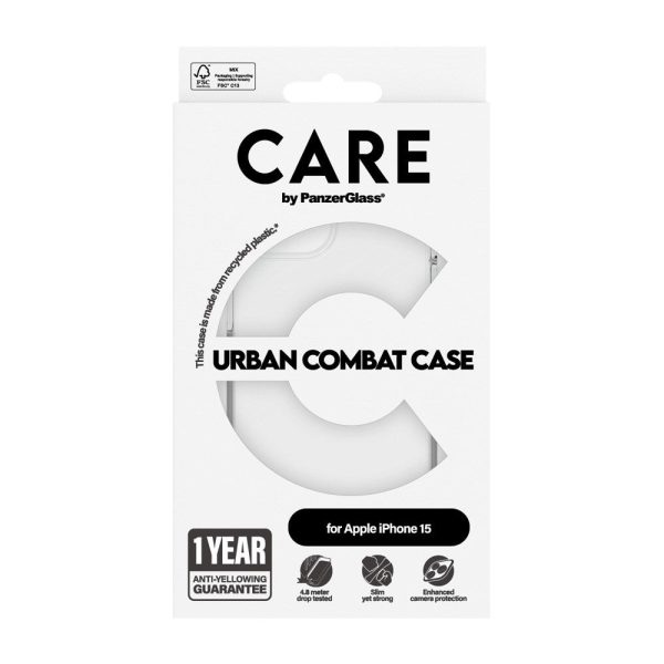 CARE by PanzerGlass iPhone 15 FLAGSHIP Urban Combat Case - Transparent For Cheap