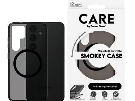 CARE by PanzerGlass Samsung Galaxy S24 FLAGSHIP Urban Combat Case - MagSafe Kompatibel - Smokey   Black For Sale