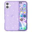 EIDERWOOD iPhone 16 Hybrid Plastik Cover - Lilla Glitter Fashion