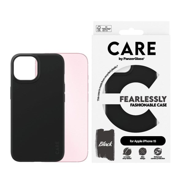 CARE by PanzerGlass iPhone 15 FASHION Fearlessly Fashionable Case - Black For Discount