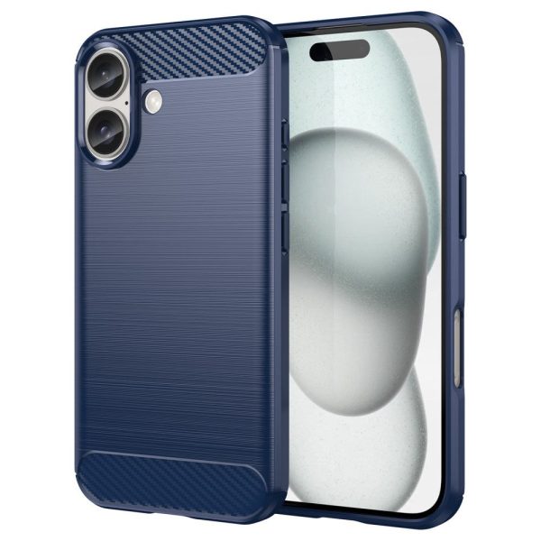 EIDERWOOD iPhone 16 Brushed Carbon Cover - Blå Discount