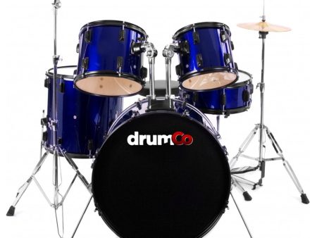 DrumCo Obelix Batería Azul con Herrajes Negros Online Hot Sale