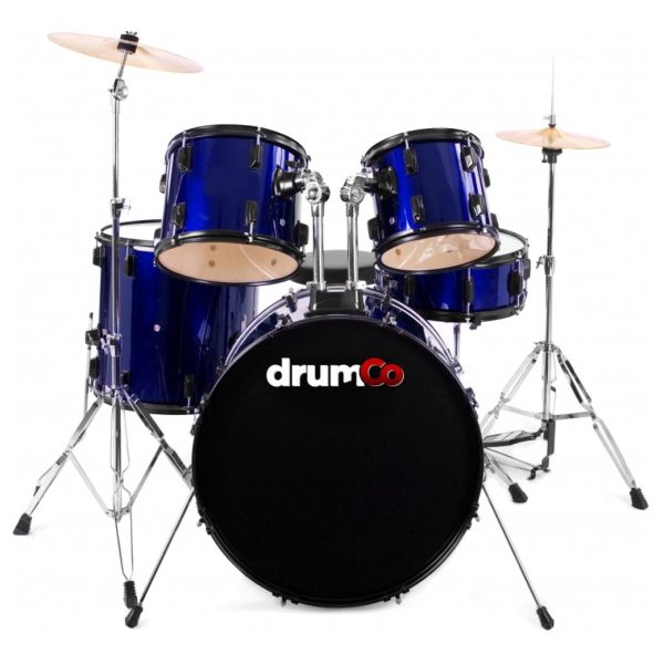 DrumCo Obelix Batería Azul con Herrajes Negros Online Hot Sale