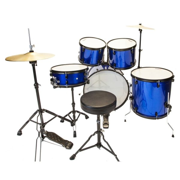 DrumCo Obelix Batería Azul con Herrajes Negros Online Hot Sale