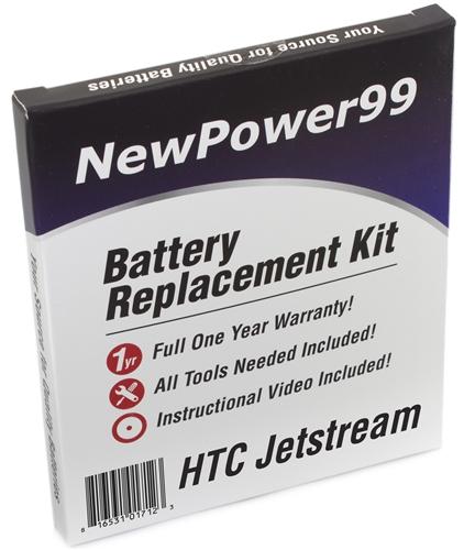 HTC Jetstream Battery Replacement Kit with Tools, Video Instructions and Extended Life Battery For Discount