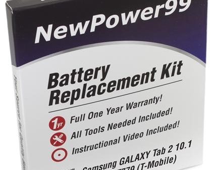 Samsung GALAXY Tab 2 10.1 SGH-T779 (T-Mobile) Battery Replacement Kit with Tools, Video Instructions, Extended Life Battery, and 1 Yr. Warranty For Sale