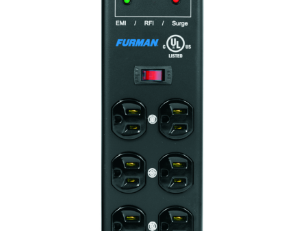 SS-6B Furman 15A AC Surge Strip 6 Outlet 15 Ft Cord Online