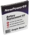 Google Nexus 7 Battery Replacement Kit with Tools, Video Instructions and Extended Life Battery Cheap