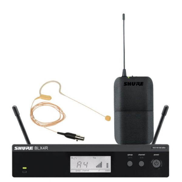 Shure BLX14R MX53 Wireless Rack-mount Presenter System with MX153 Earset Microphone Supply