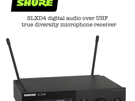 (C91) Shure SLXD4 1 2 width Receiver - select band - Supply