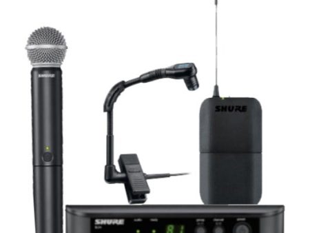 Shure BLX14 B98 Wireless Instrument System with Beta 98H C Clip-on Gooseneck Microphone Supply