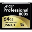 Lexar 800X 64GB Compact Flash Memory Card For Discount