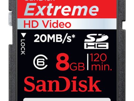 SanDisk Extreme HD Video 8GB SD   SDHC Card Memory Cards Supply