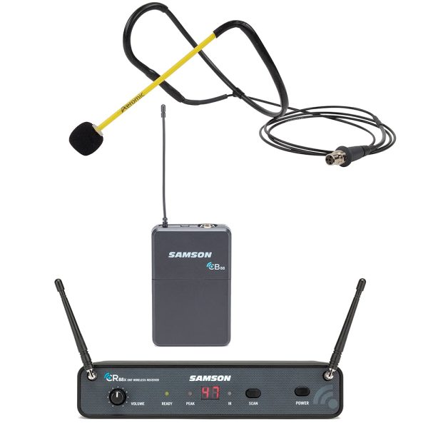 Samson Concert 88 Wireless Microphone System with Aeromic or Cyclemic Fitness Headset Microphone Online Hot Sale