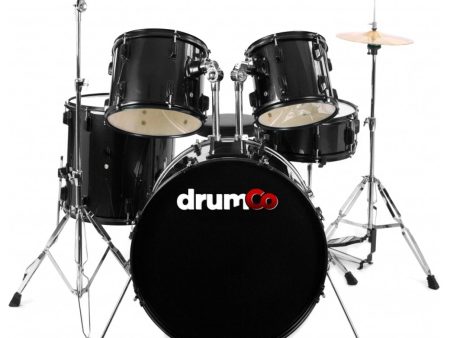 DrumCo Obelix Batería Negra con Herrajes Negros Hot on Sale