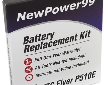 HTC Flyer P510E Battery Replacement Kit with Tools, Video Instructions and Extended Life Battery Online Sale