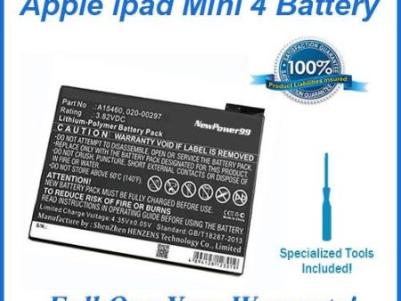 Apple iPad Mini 4 Battery Replacement Kit with Special Installation Tools, Extended Life Battery and Full One Year Warranty Online Hot Sale