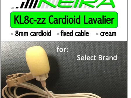 (A1) KL8c Cardioid Lavalier - cream (Bodymics Keira) For Discount