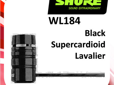 (A41)Shure WL184 Lavalier Omni Condenser Supply