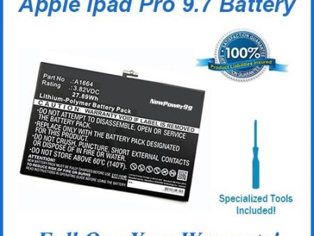 Apple iPad Pro 9.7 Battery Replacement Kit with Special Installation Tools, Extended Life Battery and Full One Year Warranty Sale