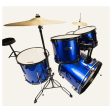 DrumCo Obelix Batería Azul con Herrajes Negros Online Hot Sale