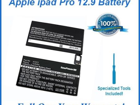 Apple iPad Pro 12.9 Battery Replacement Kit with Special Installation Tools, Extended Life Battery and Full One Year Warranty For Cheap