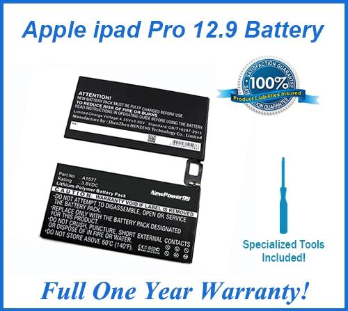 Apple iPad Pro 12.9 Battery Replacement Kit with Special Installation Tools, Extended Life Battery and Full One Year Warranty For Cheap