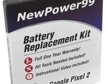 Google Pixel 2 Battery Replacement Kit with Special Installation Tools, Extended Life Battery, Instructional Video, and Full One Year Warranty on Sale