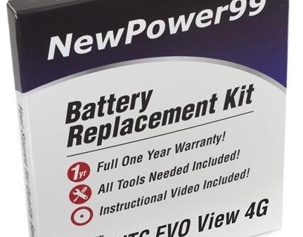 HTC EVO View 4G Battery Replacement Kit with Tools, Video Instructions and Extended Life Battery Discount