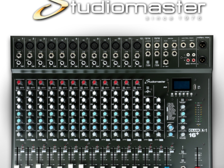 (E34) Club XS 16+- Studiomaster 12 mic channels, 2 stereo, MP3 Player, Compressors (Copy) (Copy) For Discount