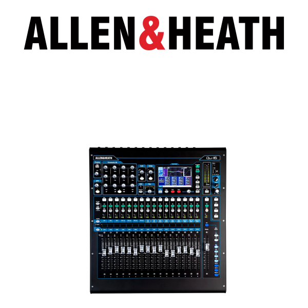 (E12) QU-16 Chrome -  16 mic pres TOUCH SCREEN Mixer Digital Allen & Heath Expandable to 38 inputs (Copy) For Sale