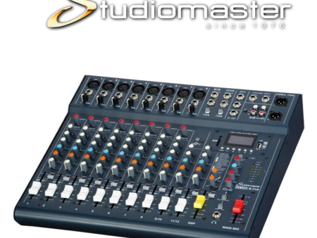 (E34) Club XS 12 - Studiomaster 8 mic channels, 2 stereo, MP3 Player, Compressors For Sale