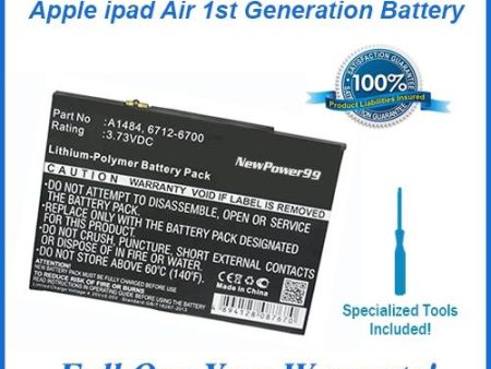 Apple iPad Air Battery Replacement Kit with Special Installation Tools, Extended Life Battery and Full One Year Warranty Online Sale