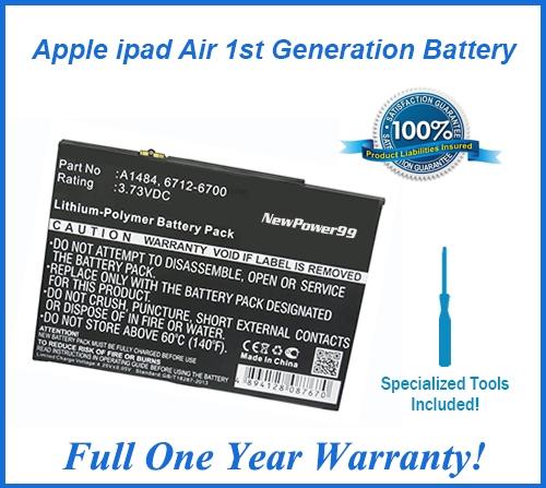 Apple iPad Air Battery Replacement Kit with Special Installation Tools, Extended Life Battery and Full One Year Warranty Online Sale