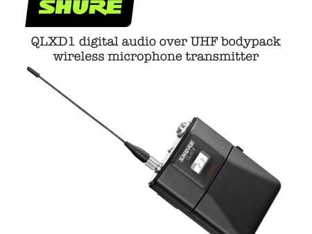 (C51) QLXD1 Digital Over UHF Bodypack Transmitter for Shure QLXD receivers For Discount