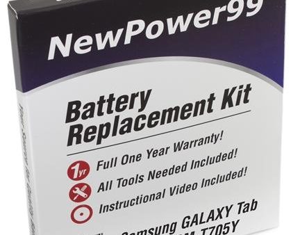 Samsung GALAXY Tab S 8.4 SM-T705Y Battery Replacement Kit with Installation Video, Tools, Extended Life Battery and Full One Year Warranty For Discount