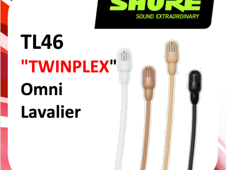 (A11) Shure TL46 Micro  TwinPlex  Dual Element Lavalier Omni Condenser For Discount