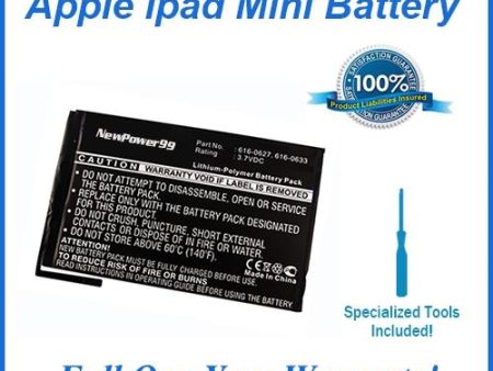 Apple iPad Mini Battery Replacement Kit with Special Installation Tools, Extended Life Battery and Full One Year Warranty Online