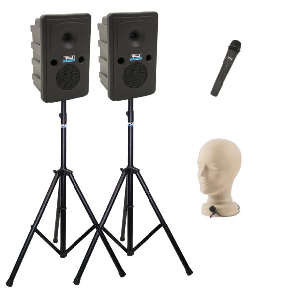 Anchor Audio Go Getter Pair (U2, COMP), Portable Speaker with 2 Wireless Microphones Online Sale