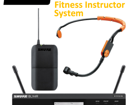 (C21) Wireless System for Fitness Instructors - SHURE BLX14R SM31 UHF inc headset Online Sale