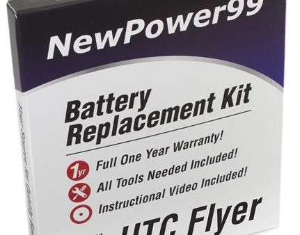 HTC Flyer Battery Replacement Kit with Tools, Video Instructions and Extended Life Battery Fashion