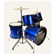 DrumCo Obelix Batería Azul con Herrajes Negros Online Hot Sale