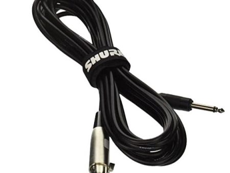 Shure (Choose Your Length) Cable with 1 4  Phone Plug on Equipment End (2 Pin Hot) Discount