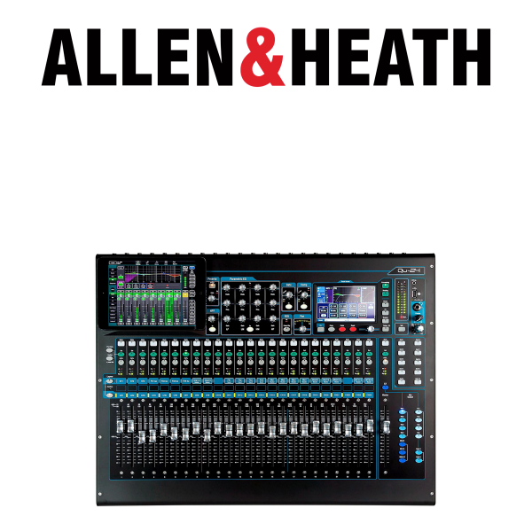 (E12) QU-24 Chrome -  24 mic pres TOUCH SCREEN Mixer Digital Allen & Heath Expandable to 38 inputs For Sale