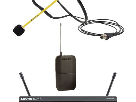 Shure BLX14R Rackmount Wireless Microphone System with Aeromic Fitness Headset Microphone Hot on Sale